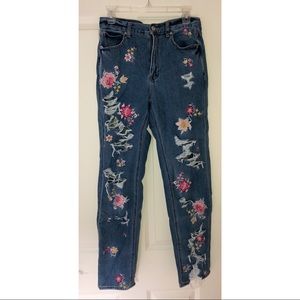American Eagle Floral Mom Jeans
